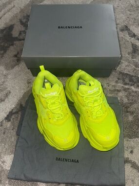 Balenciaga Neon Yellow Chunky Sole Sneakers